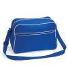 BG14 Bagbase Retro Shoulder Bag Bright Royal / White colour image